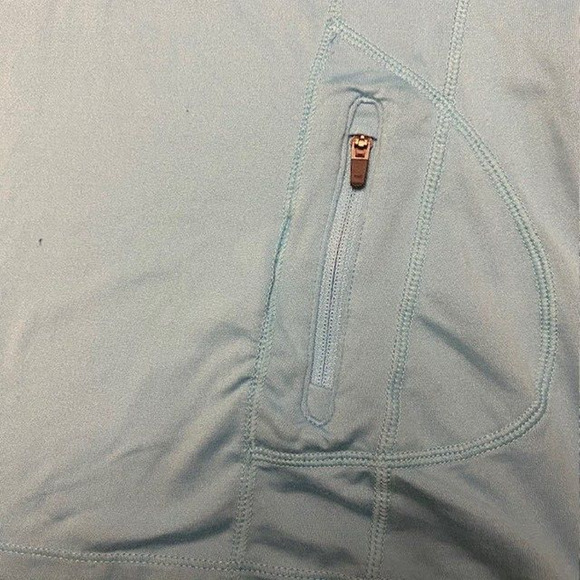 Mountain Hardware Women's Size Medium Blue 1/4 Zip Long Sleeve Running Top Shirt - Picture 2 of 6